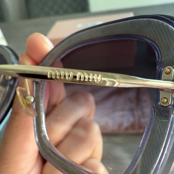 Miu Miu Purple Sunglasses with Gradient Lenses, unique frames main image 11